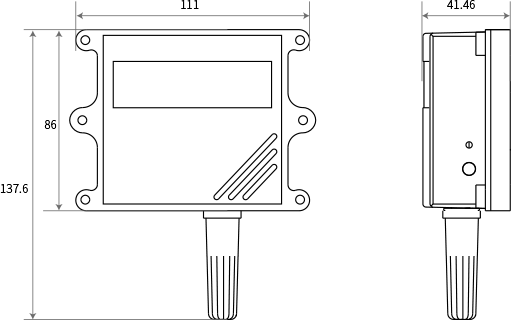 حجم درجة حرارة LoRaWAN&جهاز استشعار الرطوبة