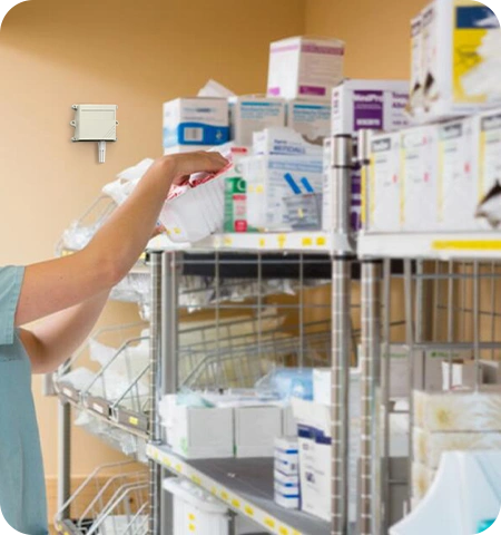 LW002-TH درجة حرارة LoRaWAN®&تطبيق استشعار الرطوبة في تخزين الأدوية