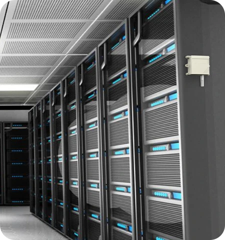 LW002-TH درجة حرارة LoRaWAN®&تطبيق استشعار الرطوبة في غرفة الآلة