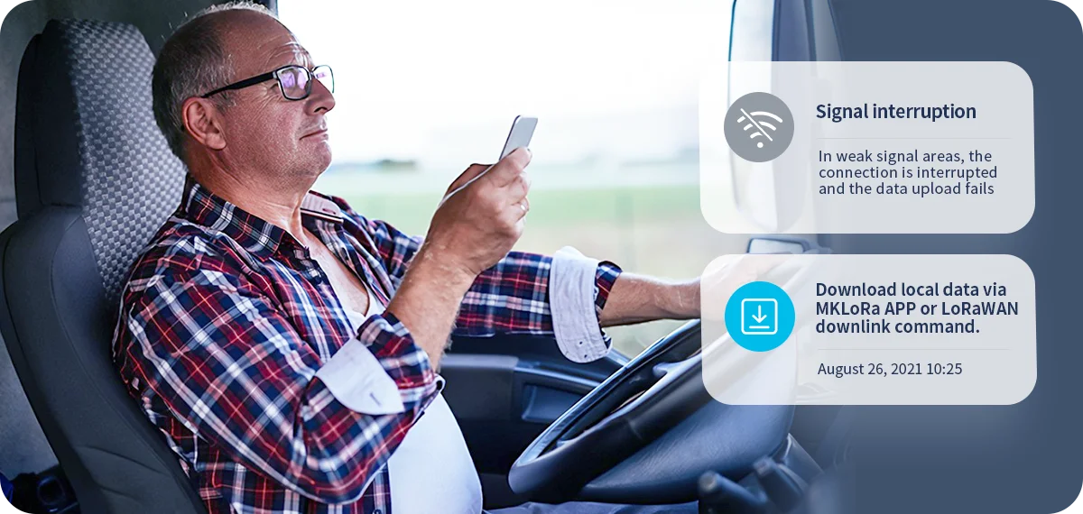 Local Data Back Up of LW008-MT/MTP LoRaWAN Tracker